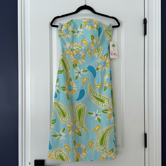 Lilly Pulitzer Dresses & Skirts - Lilly Pulitzer strapless Sabrina via blue croissant dress